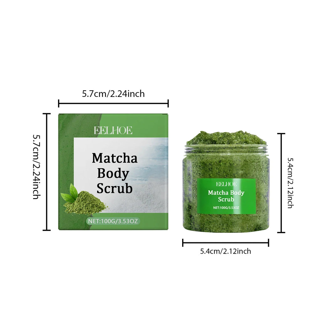Matcha Sea Salt Body Scrub Exfoliating Remove Dead Skin Improve Dry Rough Deep Cleansing Smoothing Brightening Moisturizing Scru Qme
