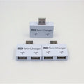 Portable Mini Computer, U Disk Mouse, Mobile Phone High Speed USB2.0 and 3.0 Male Ports USB Hub Charger Distributor Qme White