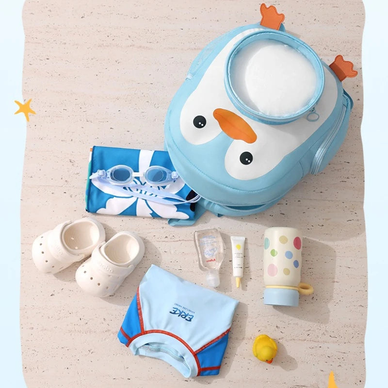 A Children's backpack sports backpack cartoon dry wet separation shoe compartment storage bag cute large capacity swimming bag Qme