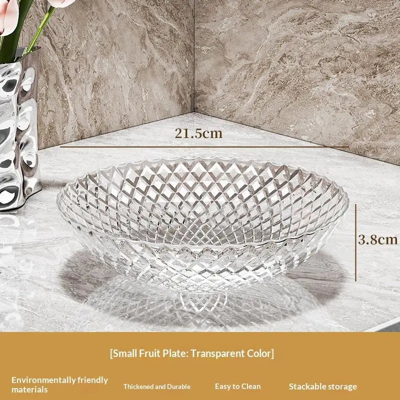 Transparent Flower Shaped Fruit Plate Aesthetic Plastic Dessert Salad Qme S Transparent