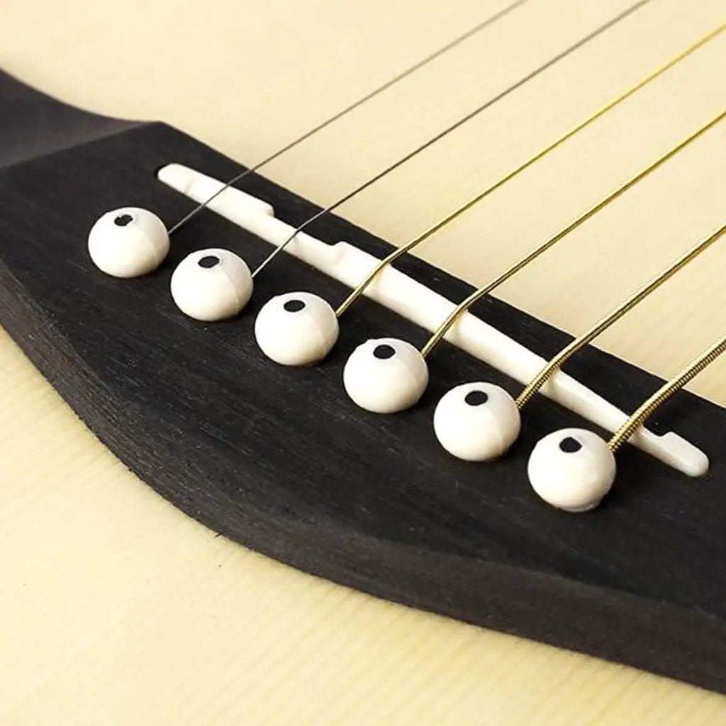 Acoustic Guitar Bridge Pins with Bridge Pin Puller Remover&Guitar Bridge Saddle Nut,Guitar Pegs Replacement Parts and Accessory Qme