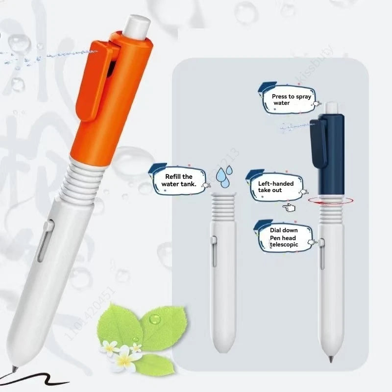 2 in 1 New Water Gun Pen ,Black Ink,Strange Water Pen Prank Creative Water Spray Small Water Gun Play Model Stationery Qme