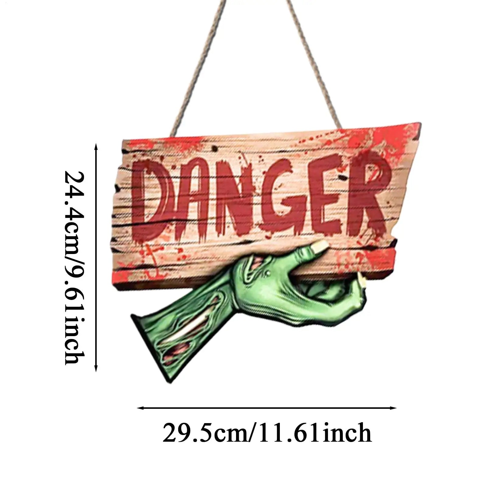 Halloween Decoration Sign Outdoor Holiday Decorative Board Warning Qme
