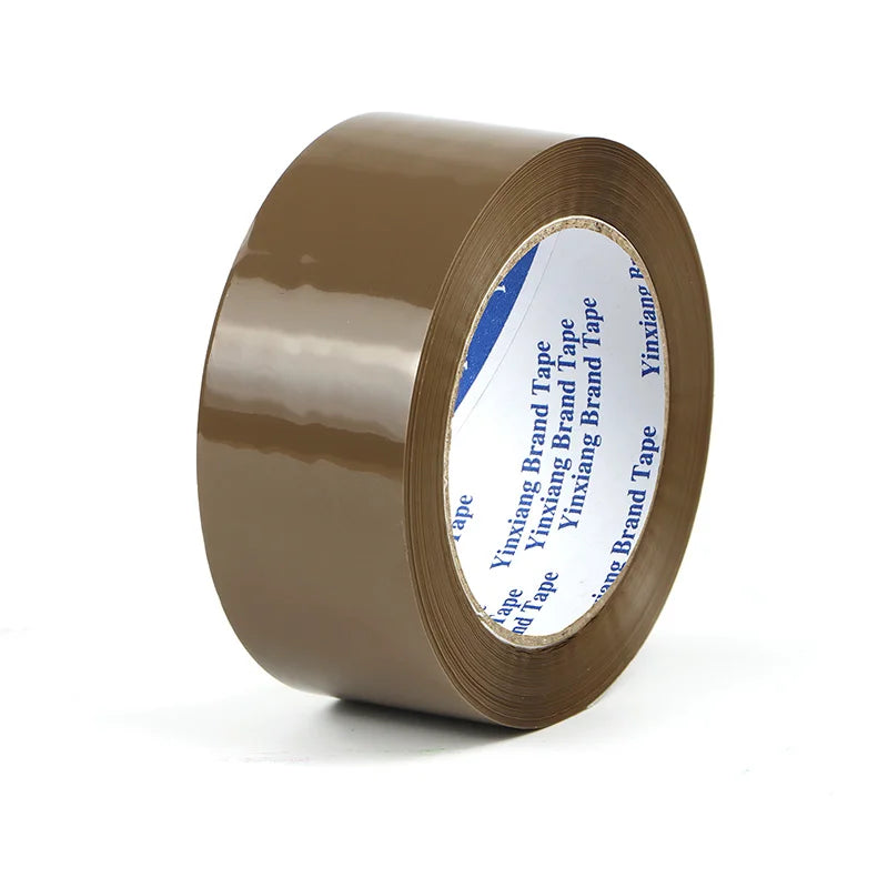 Colorful Wear-Resistant Single-Sided Adhesive Shipping Tape for Warehouse Parcel Packaging Qme Brown 90M 3PCS|44mm