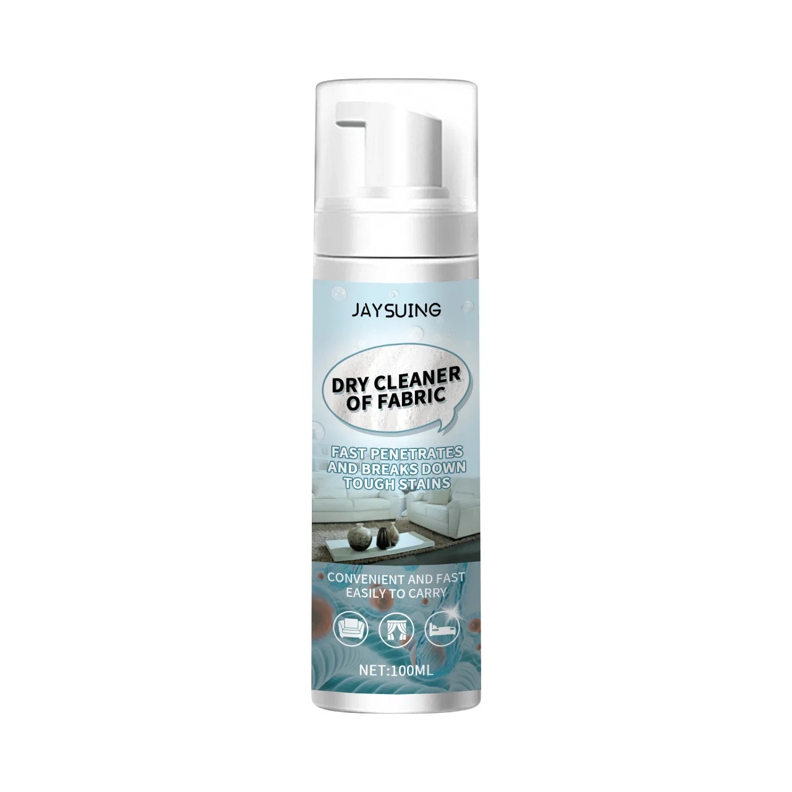 Fabric Couch Dry Cleaner Fabric Furniture Cleaning Foam Mattress Decontamination Carpet Curtain Stain Remover Dry Cleaning Agent Qme 100ml
