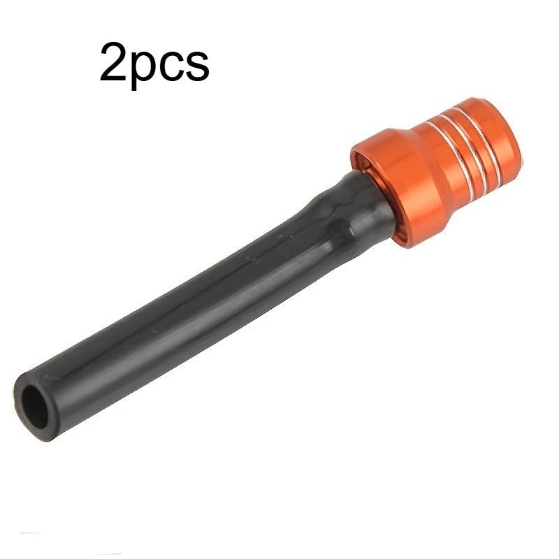 1pc/2Pcs Motorcycle Gas Fuel Cap, Single Way Valves Vent Breather Hoses Tubes Motocross ATV Quad Dirt Pit Bike Scooter Offroad Qme Orange 2pcs