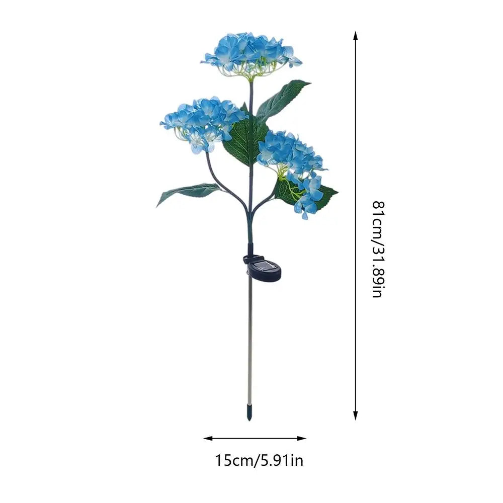Solar Flower Lights LED Fairy Waterproof Lamp Stake Garden Yard Qme Blue CN