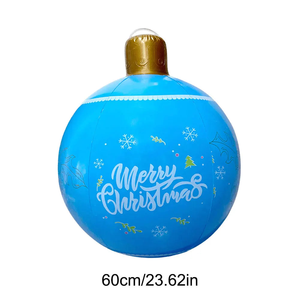 24 Inch Giant Inflatable Christmas Ball Outdoor Christmas Decorations New Years Christmas Ornaments Christmas Decorations Ball Qme Blue 24 Inch