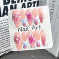 Y2K Cool Spice Girls Black Pink Long Tip Handmade Press Nails Cross Qme ZB33-S
