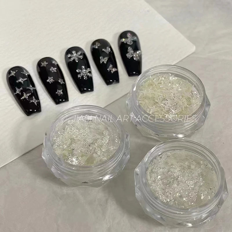 Stars Butterfly Heart Shape Shiny Nail Art Patches Sequins Qme 01
