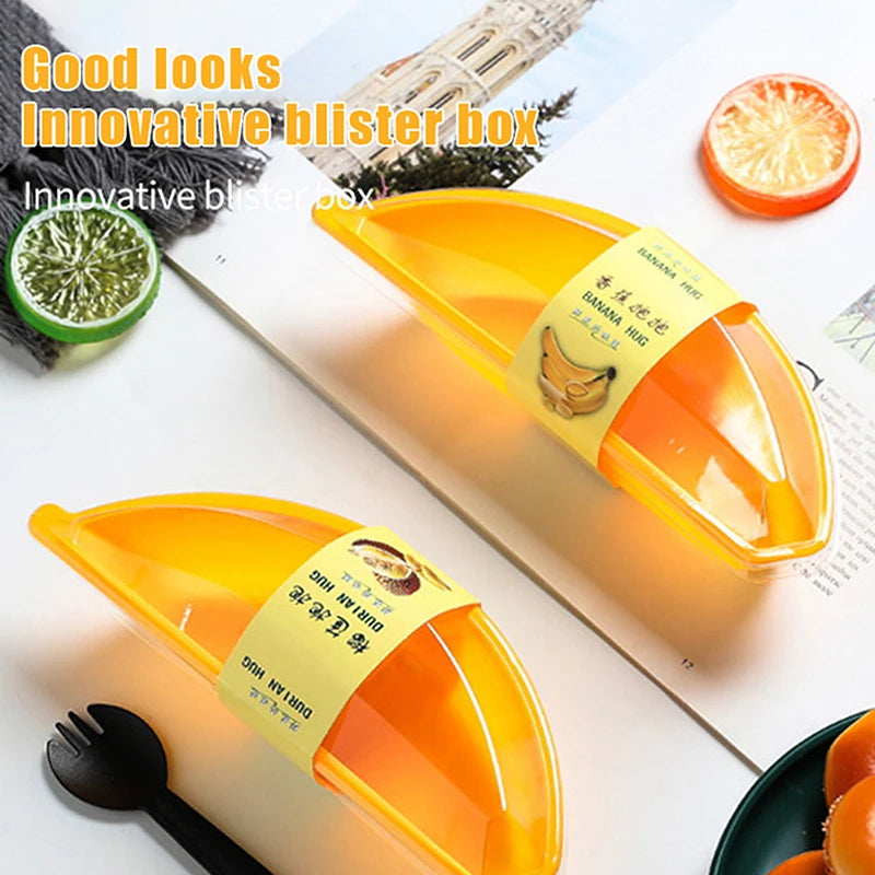 Mousse Cake Box 50 Sets Cup Lid Banana Banana-shaped Dessert Qme
