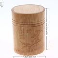 Nut Box Organizer Kitchen Storage Jars Accessories Carved Bamboo Tea Qme L