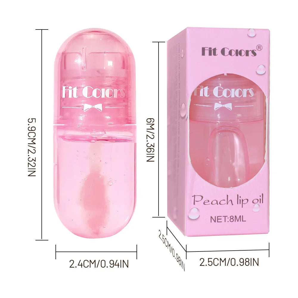 Mini Capsule Color Change Lip Gloss Lip Oil Makeup Glitter Moisturizing Transparent Shiny Glossy Nutritious Liquid Lipstick Qme
