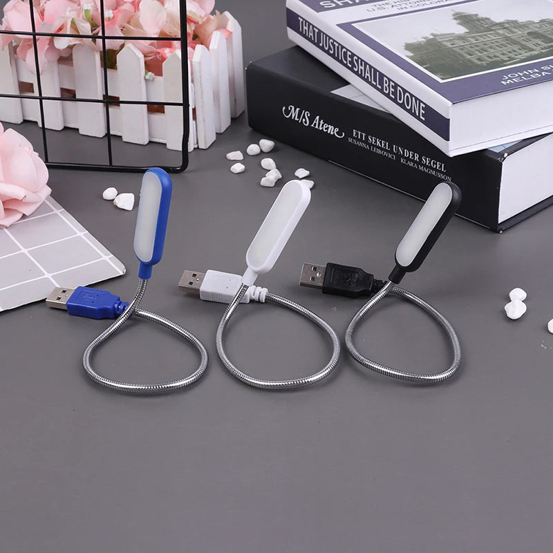 Mini USB LED Light 6 Book Flexible Reading Lamp Portable Night Power Qme