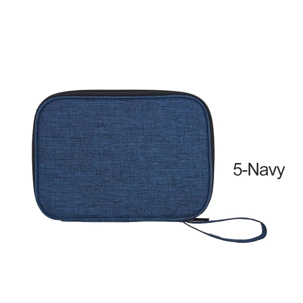bag Multifunction Travel Carrying for Watch Strap Storage Bag Pouch Portable Case Box for Data cable 300D waterproof fabric Qme Midnight Blue