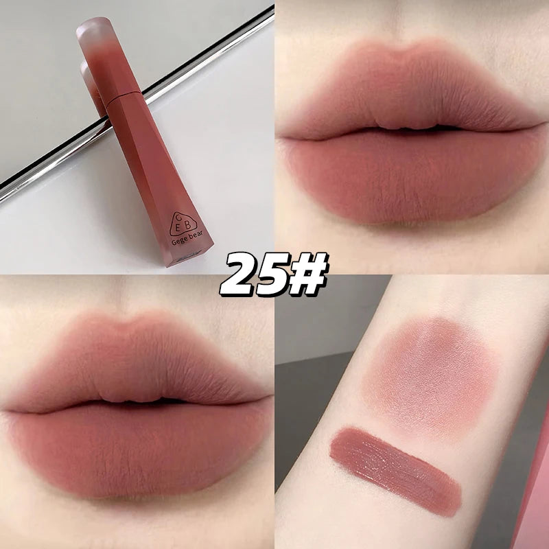 Gege Bear Velvet Matte Soft Lip Glaze Autumn&winter Reddish-brown Qme GX1557-25