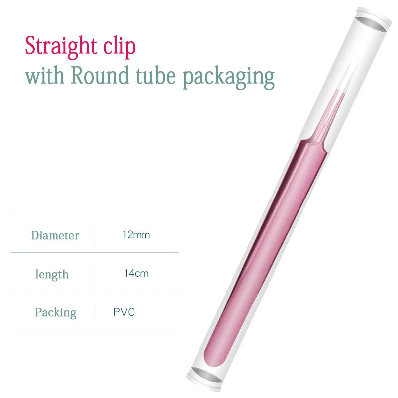 Ultra-fine Acne Pimples Blackhead Clip Tweezers Beauty Face Skin Care Cleaning Blackhead Remover Kit Acne Needle Hook Tool Qme StraightTube