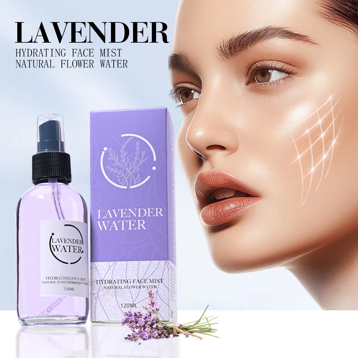 Lavender Vera Facial Moisturizing Toner Travel Holiday Plant Extract Qme 120ml