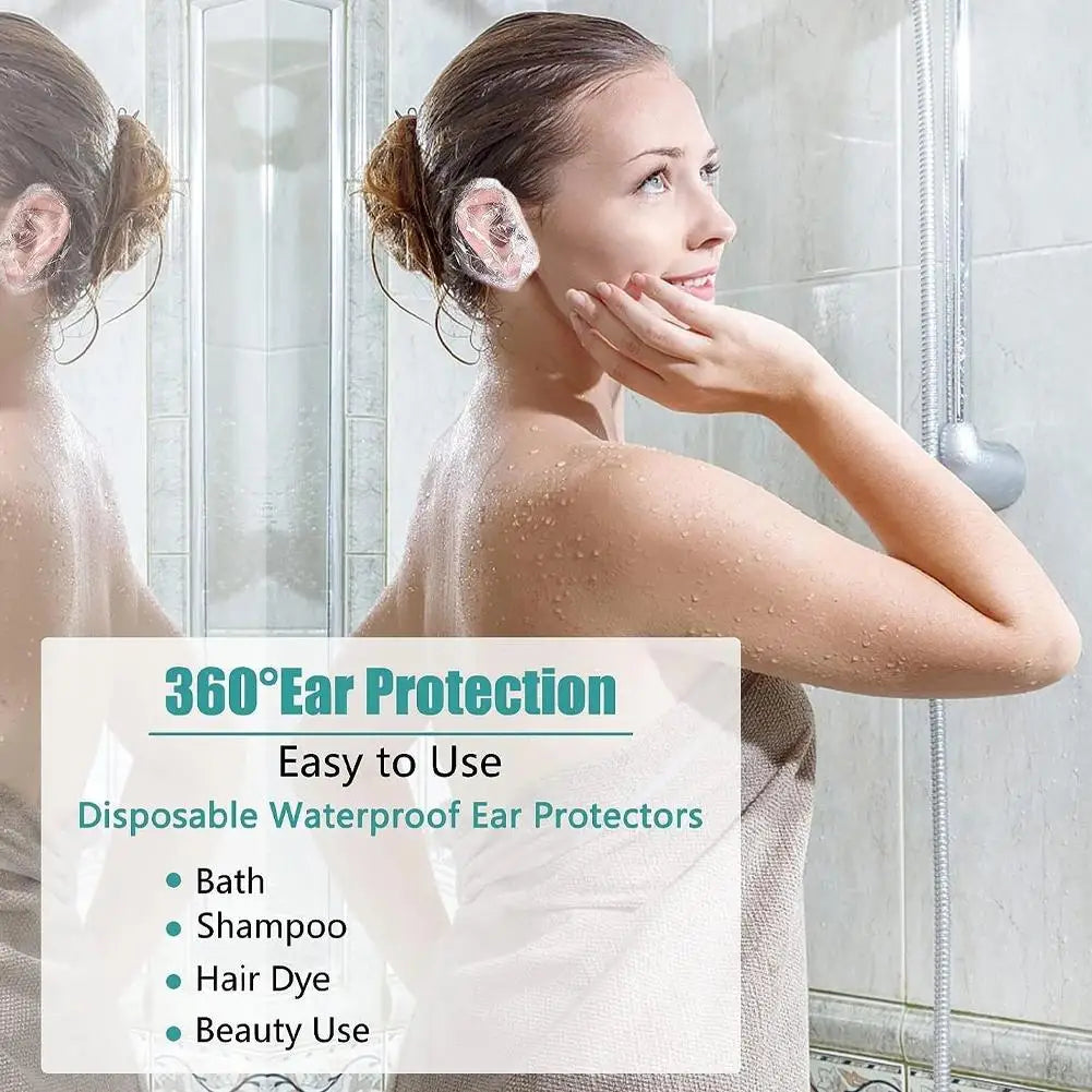 Hair Dyeing Ear Cover Disposable Waterproof Protector Salon Bath Qme