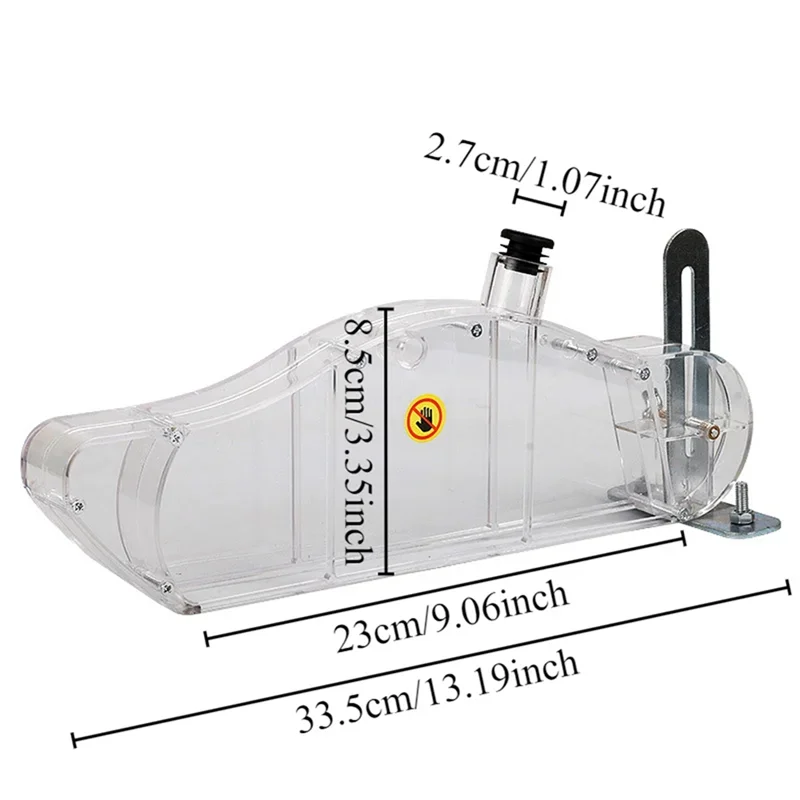 A02F-Table 4-10 Inch Electric Circular Saw Safety Support Clear Plastic Dust Guard Transparent Protective Shell Cover Qme