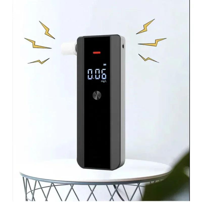 Portable New LCD Digital Alcohol Test Tool Professional Breathalyzer Grade Accuracy Police Alcohol Tester Detector Alcoholimeter Qme Default Title