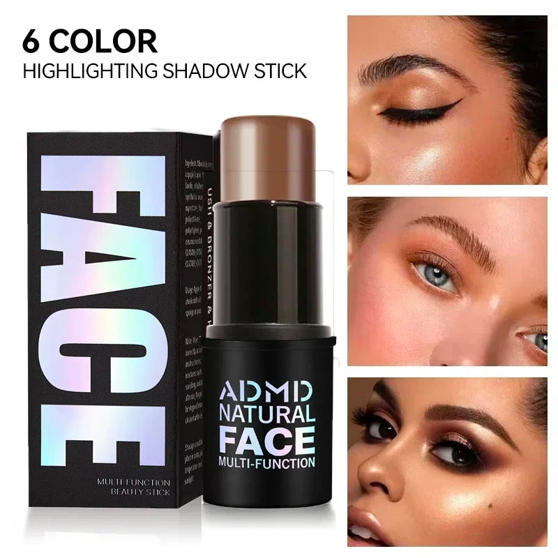 Makeup Face Contouring Bronzer Stick Multifunctional Highlighter Qme