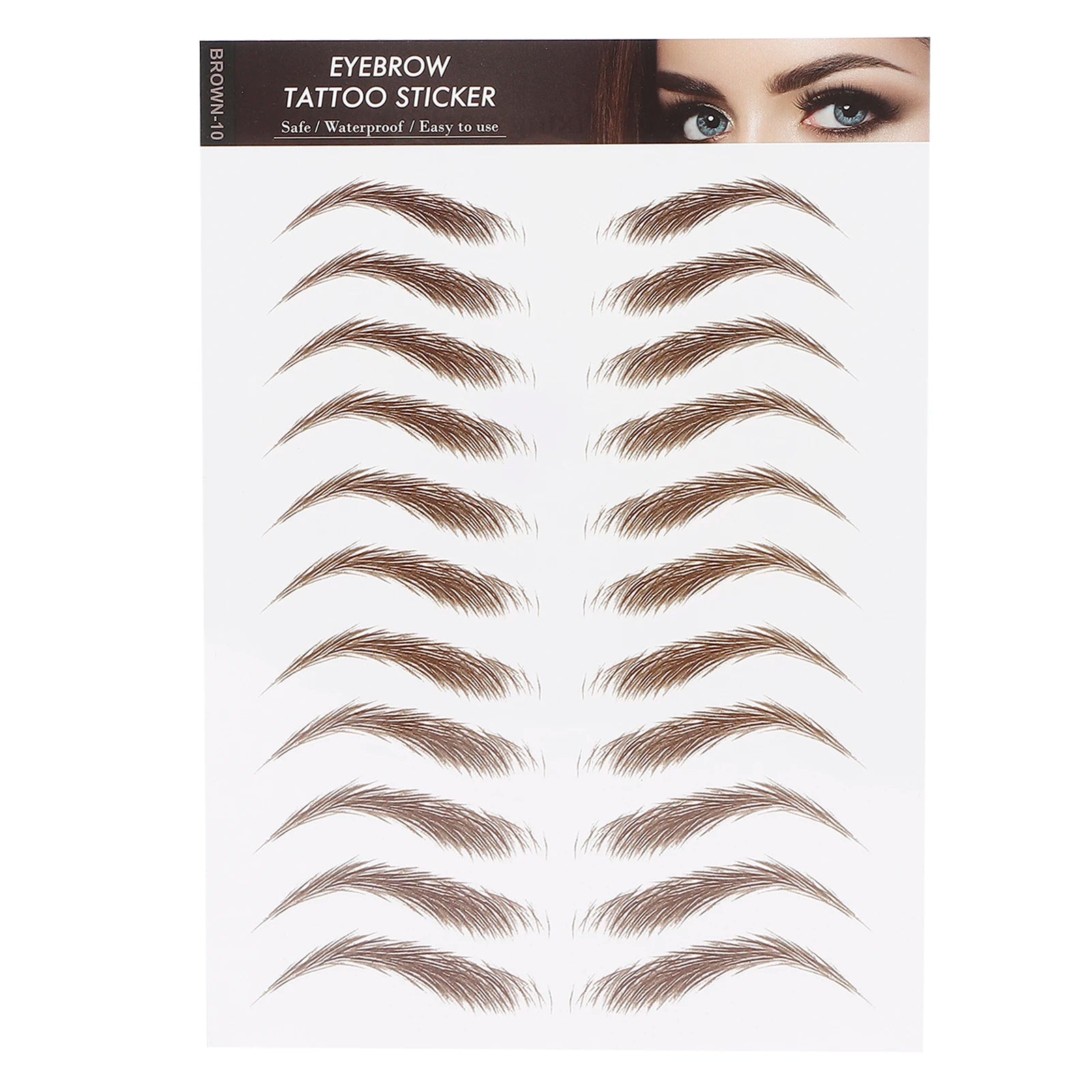 Professional Waterproof Eyebrow Tattoo Sticker Eyebrow Transfer Sticker for Women Lasting Eyebrow Tattoo Sticker Eyebrow Sticker Qme J