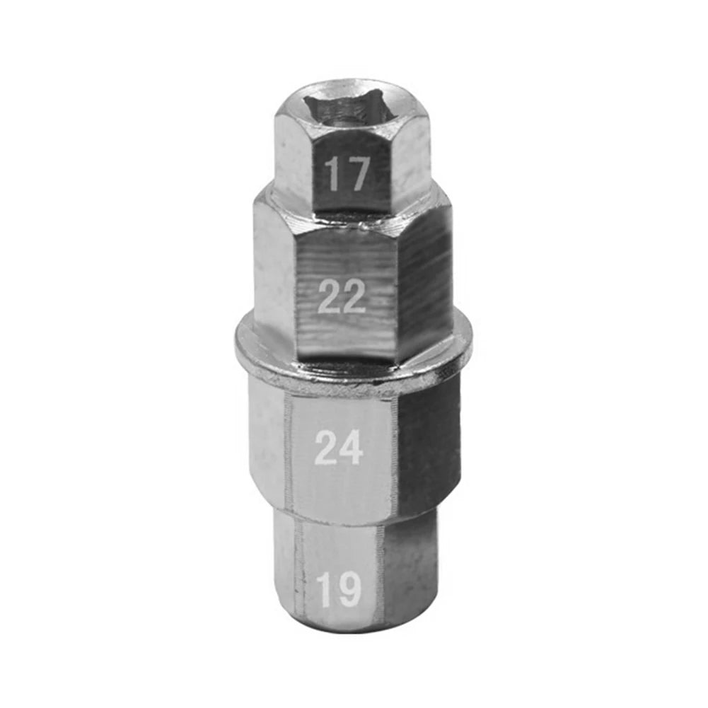Motorcycle Front Wheel Spindle Wrench Socket Hand Tool Accessories for Motorbike Front Wheel Spindle Removal Sleeve Qme Silver