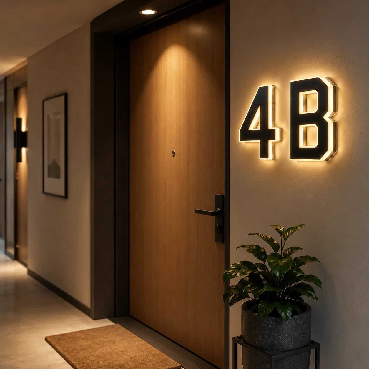 Light Sensor Solar House Number Lights Waterproof Modern LED Address Sign Outdoor Wall Decor For Home Yard Daily Use Qme