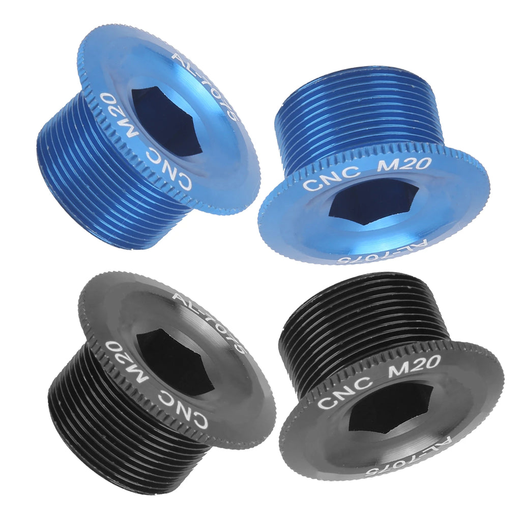 Mountain Bike Crank Arm Fixing Bolts Aluminum Alloy Crankset Screw Cover Crank Arm Fixing Bolts Bike Crank Arm Bolts Qme