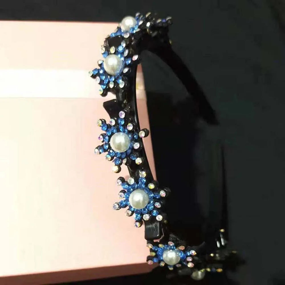 Elegant Hair Bands Clips Sweet Snowflake Star Women Pearl Hoop Qme