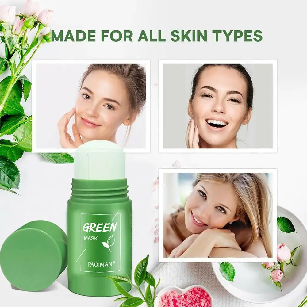 Green Tea Cleansing Stick Mask Face Clean Shrink Pores Smoothing Qme