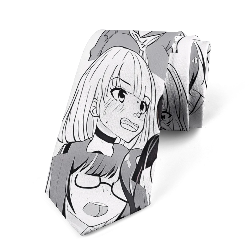 Anime Cartoon Printing Men's Tie Unisex Casual Creative Novelty Qme style1
