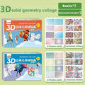 3D Animal Jigsaw Puzzle Stickers DIY Handmade Creative Collage Art Set With Self-Adhesive Paper Back To School Gifts Educational Qme Basic x2 ADvanced x2