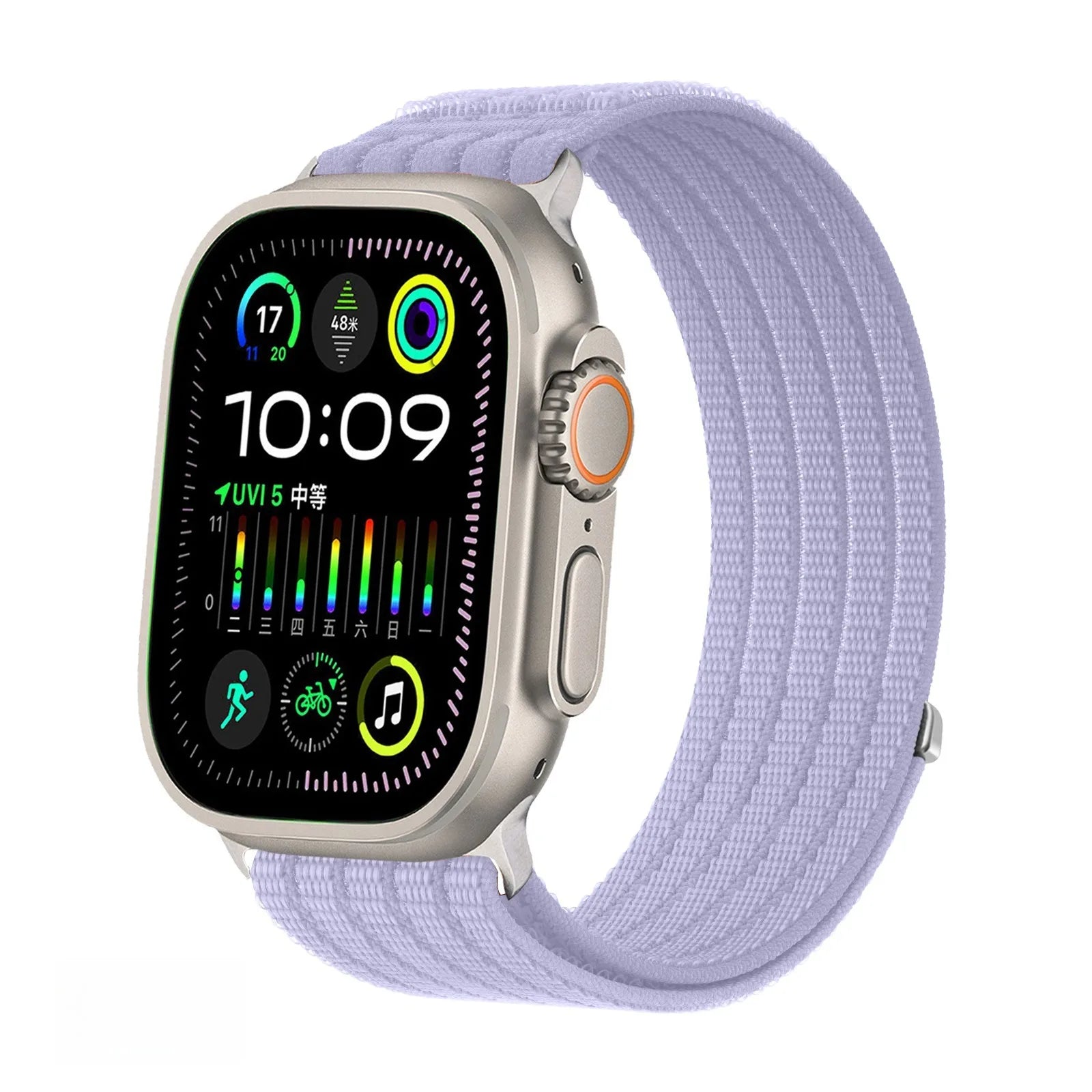 A Cloud Soft Breathable Nylon Loop Watch Strap for Apple Watch Series 10 9 8 S11 Lightweight Comfortable Replacement Wrist Band Qme Fengxin purple 42 44 45 46 49 S10 S