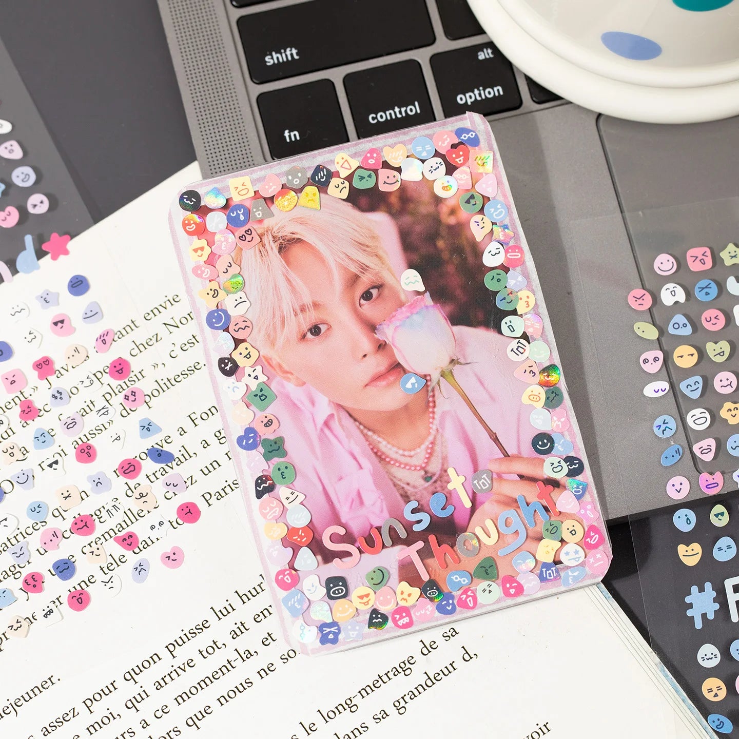 8 Sheets/4 Pack Cute Mini Emotion Emoji Stickers, Nail Stickers for DIY Scrapbooking, Photo Frame Collage Material Decoration Qme