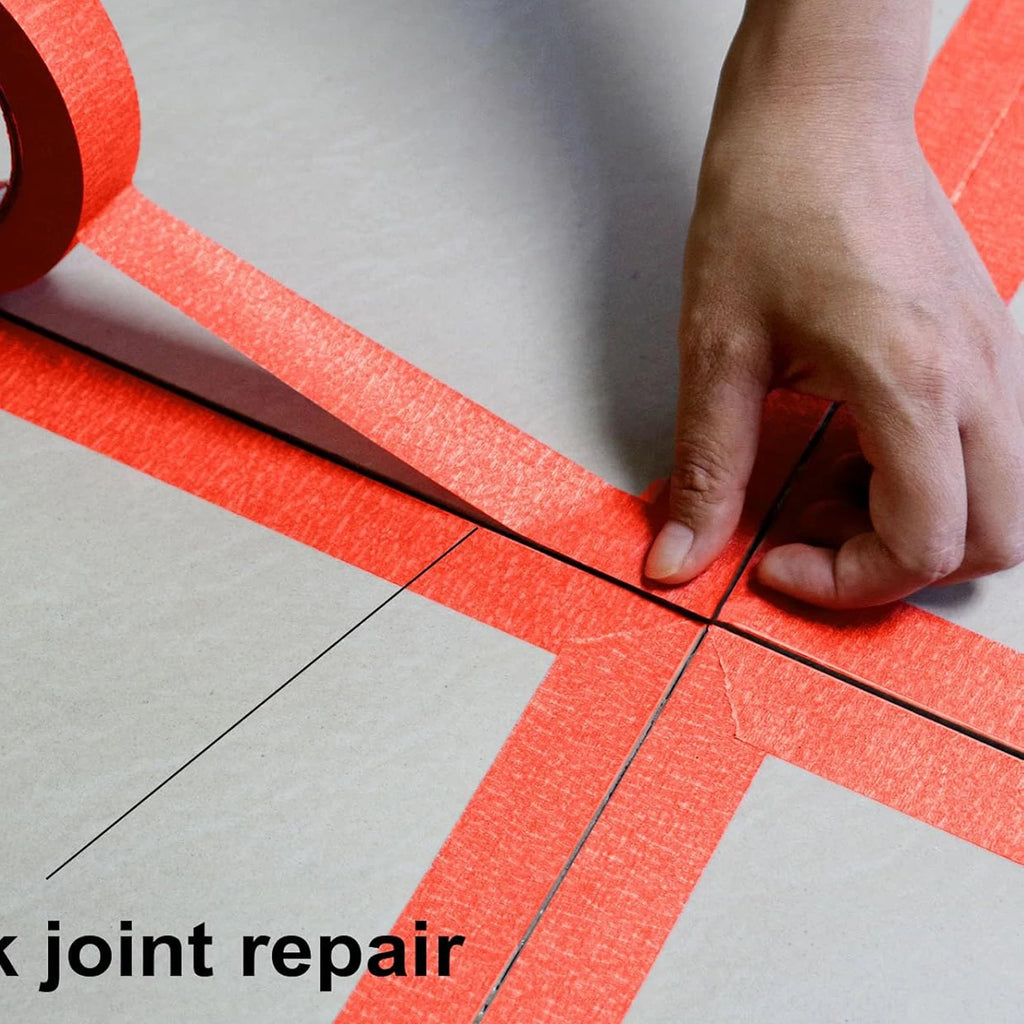 2cm 3/6 Rolls Red Painters Masking Tape Bulk Sharp Edge Line Technology, Residue-Free and Artisan Grade Wall Trim Tape Qme