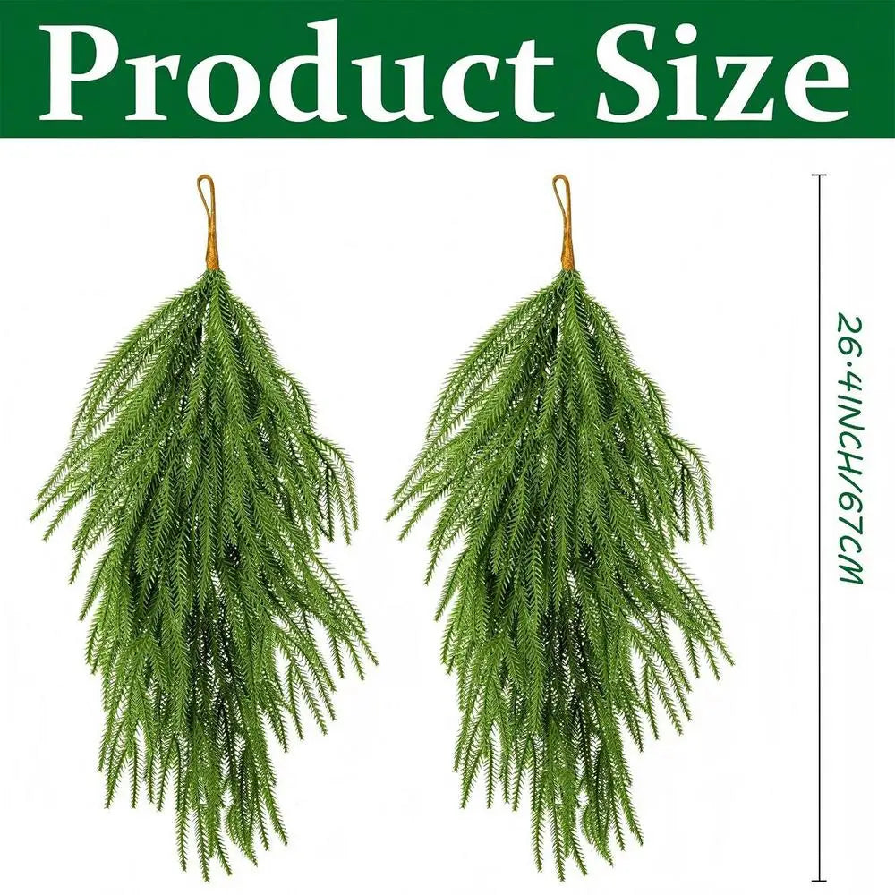 Pine Garland Christmas Teardrop Swag 2 Artificial Decoration Railing Qme Green China Mainland