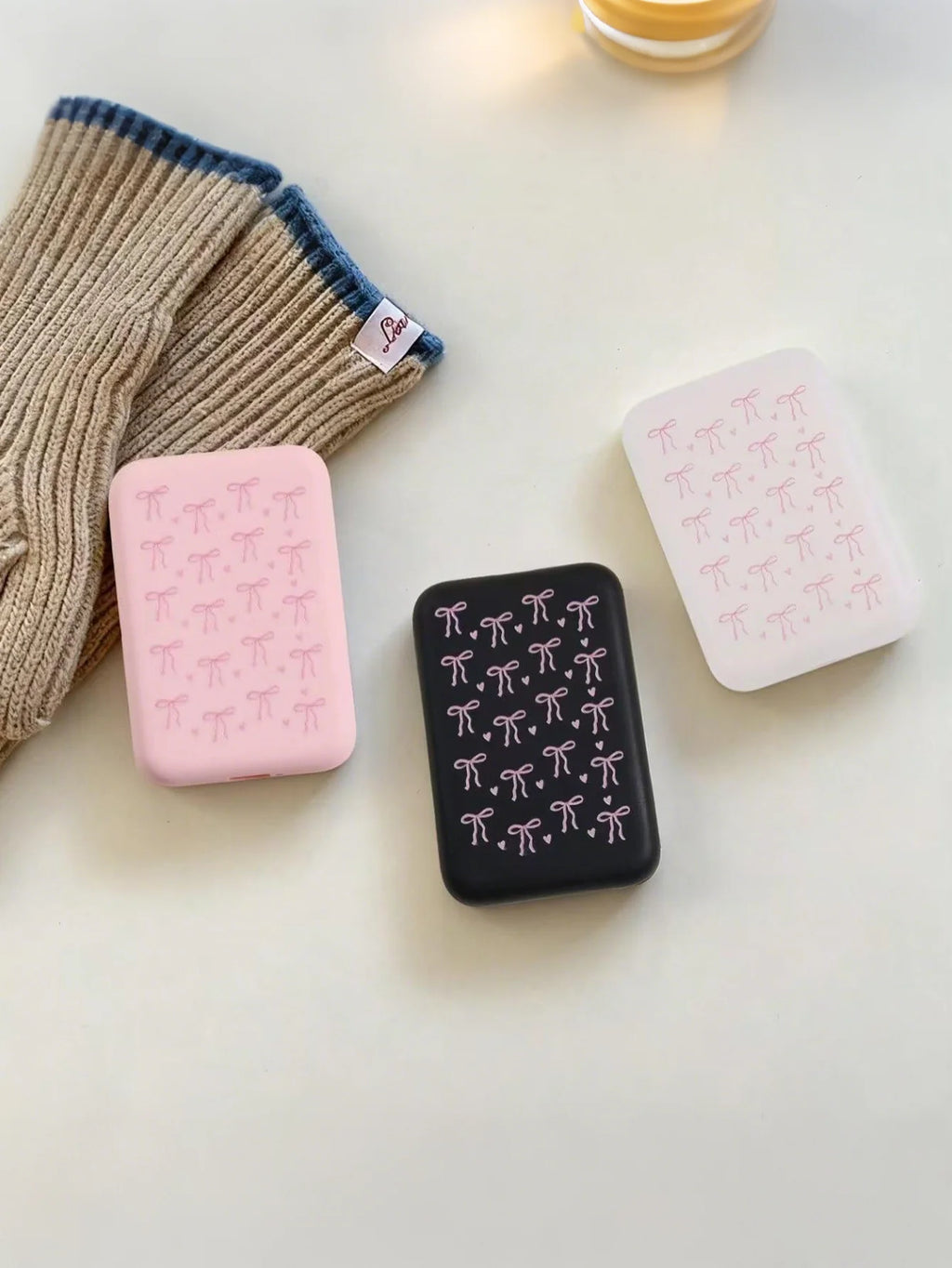 1 Black Pink Bow TPU Charging Protective Case Compatible Apple's Qme