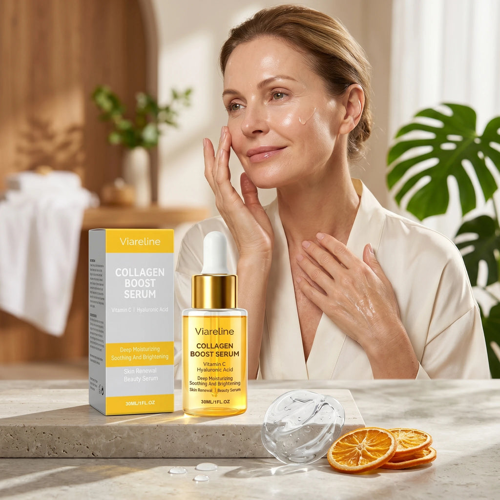 Viareline Collagen Boost Serum Wrinkle Removal Brightening Facial Qme