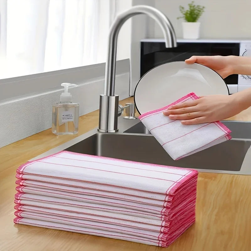Super absorbent thick type dishcloth - Reusable kitchen, bathroom and outdoor cleaning towel Qme