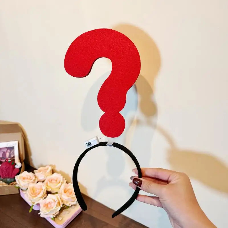 Unique Arrow Light Headband Funny Question Mark Hair Band Christmas Favors Girl Headgear Holiday Hair Hoop Costume Headpiece Qme