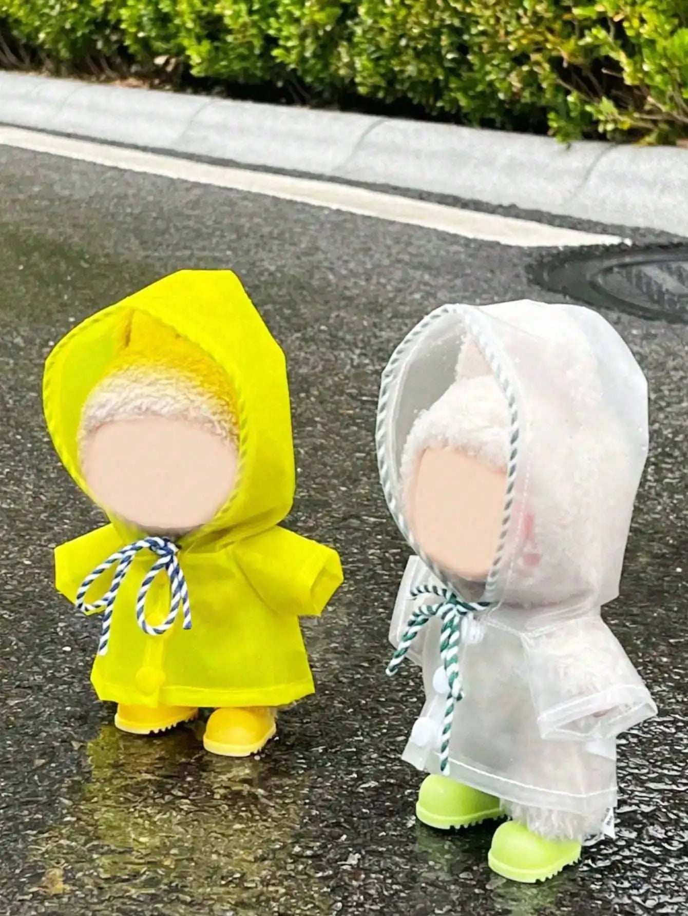 Labubu Raincoat Outfit Waterproof Cape Boots 6 69' Fashion Dolls Qme
