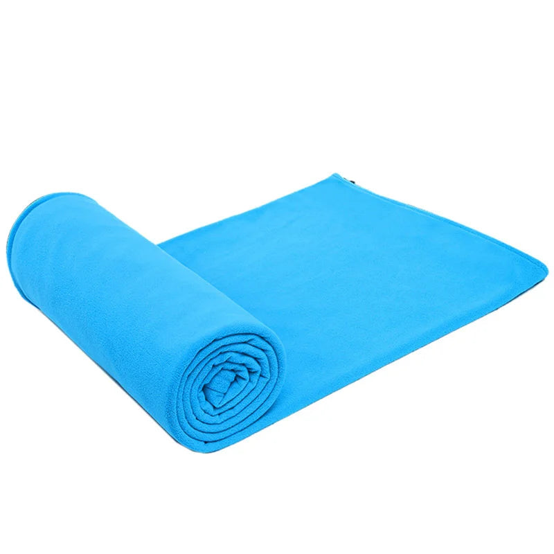 Portable Travel Camping Nap Sleeping Bag Adults Fleece Suitable All Qme one size Blue