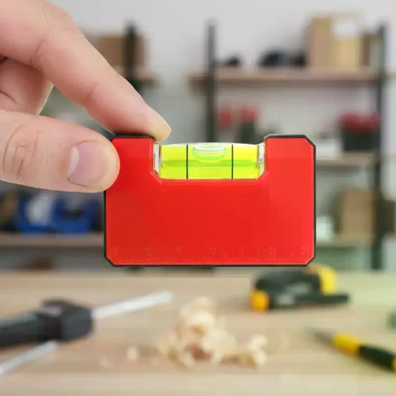 Mini Pocket Level Magnetic Horizontal Leveler Woodworking Portable Qme