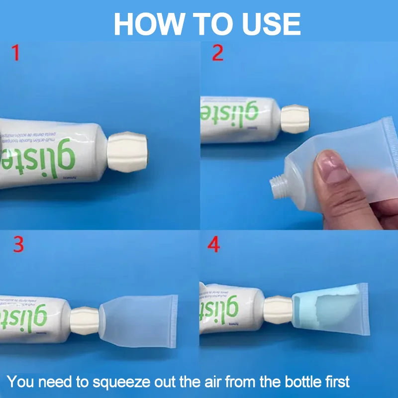 Toothpaste Squeezer Adapter,No-Spill Tube Roller for Travel, Home, Bathroom Organizer Toothpaste Saver Tool Toothpaste Dispenser Qme