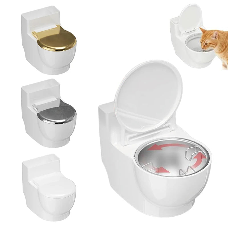 Cat Dog Small Funny Bowl Dogs Cats Hilarious Gravity Toilet Water Qme