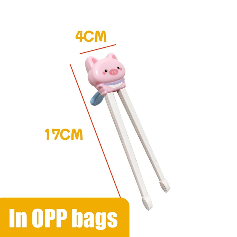 1 Pair Baby Kids Training Tableware Food Sticks Cartoon Animal Chopsticks For Children Cute Cat Elementary Learning Chopstick. Qme A3