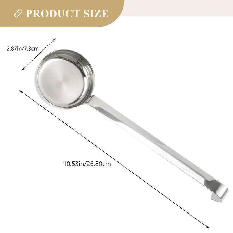 Stainless Steel Pizza Sauce Spoon Baking Scoop Soup Tomato Cups With Long Handle Kitchen Ladle For Serving Spread Cream Tool Qme 1pcs