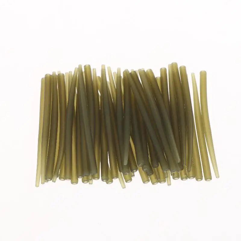 50 Carp Fishing Rig Anti Sleeves Terminal Accessories Winding Hook Qme Light green 50pcs